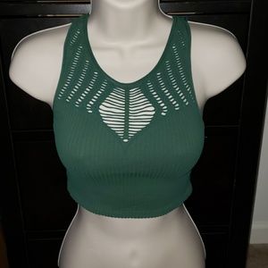 Green crop top